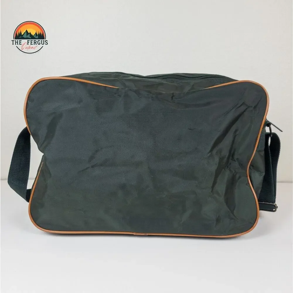 Pierre Cardin Travel Duffle & Messenger Bag Leather Handles Rare Vintage Preppy